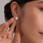Luxuriant Lab Grown Diamond (SI/GH) Solitaire Earring with Push Back in Rhodium Overlay Sterling Silver 3.00 Ct._8291081_1