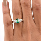 9K Yellow Gold AAA Premium Gemfields Emerald & Natural White Diamond Ring 1.89 Ct._8291107_2