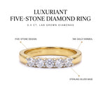 Luxuriant - Lab Grown Diamond (SI/G-H) Half Eternity Band Ring in 18K Vermeil Yellow Gold Plated Sterling Silver 0.55 Ct._8291626_5