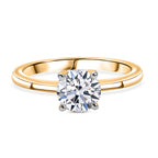Luxuriant SI-G/H Lab Grown Diamond Solitaire Ring in 18K Vermeil Yellow Gold Plated Sterling Silver 1.09 Ct._8291799