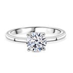 Luxuriant Lab Grown Diamond (SI/GH) Solitaire Ring in Rhodium Overlay Sterling Silver 1.05 Ct._8291803