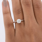 Luxuriant Lab Grown Diamond (SI/GH) Solitaire Ring in Rhodium Overlay Sterling Silver 1.05 Ct._8291803_2