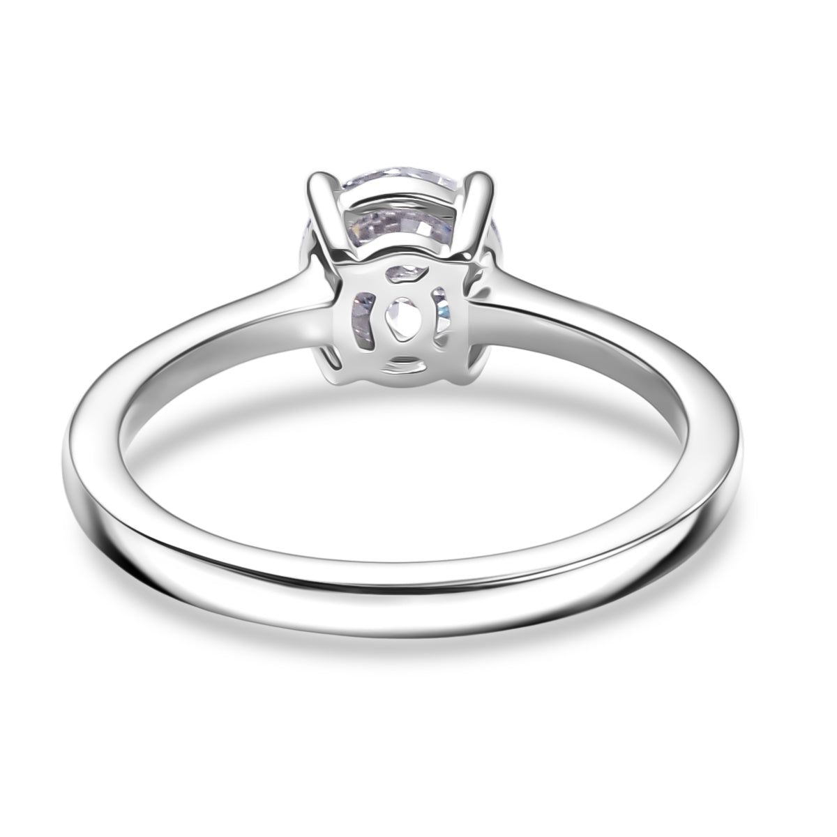 LUXURIANT 1 Ct. Lab Grown Diamond Solitaire Ring in Rhodium Overlay Sterling Silver 8291803 5