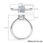 Luxuriant Lab Grown Diamond (SI/GH) Solitaire Ring in Rhodium Overlay Sterling Silver 1.05 Ct._8291803_5