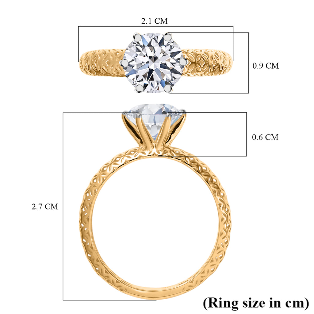Luxuriant 9K Yellow Gold IGI Certified Lab Grown Diamond (VS/EF) Solitaire Ring 2.04 Ct._8291953_5