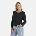 La Marey Viscose Classic Round Neck T-Shirt (Size M, 12-14) - Dark Gray_8291981_2