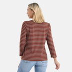 La Marey Viscose Stretch Top (Size 16 To 18) - Brown & White_8292038_1