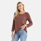 La Marey Viscose Stretch Top (Size 16 To 18) - Brown & White_8292038_2