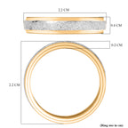 Sterling Silver Band Ring in Yellow Gold Plated & Platinum Overlay_8292505_5