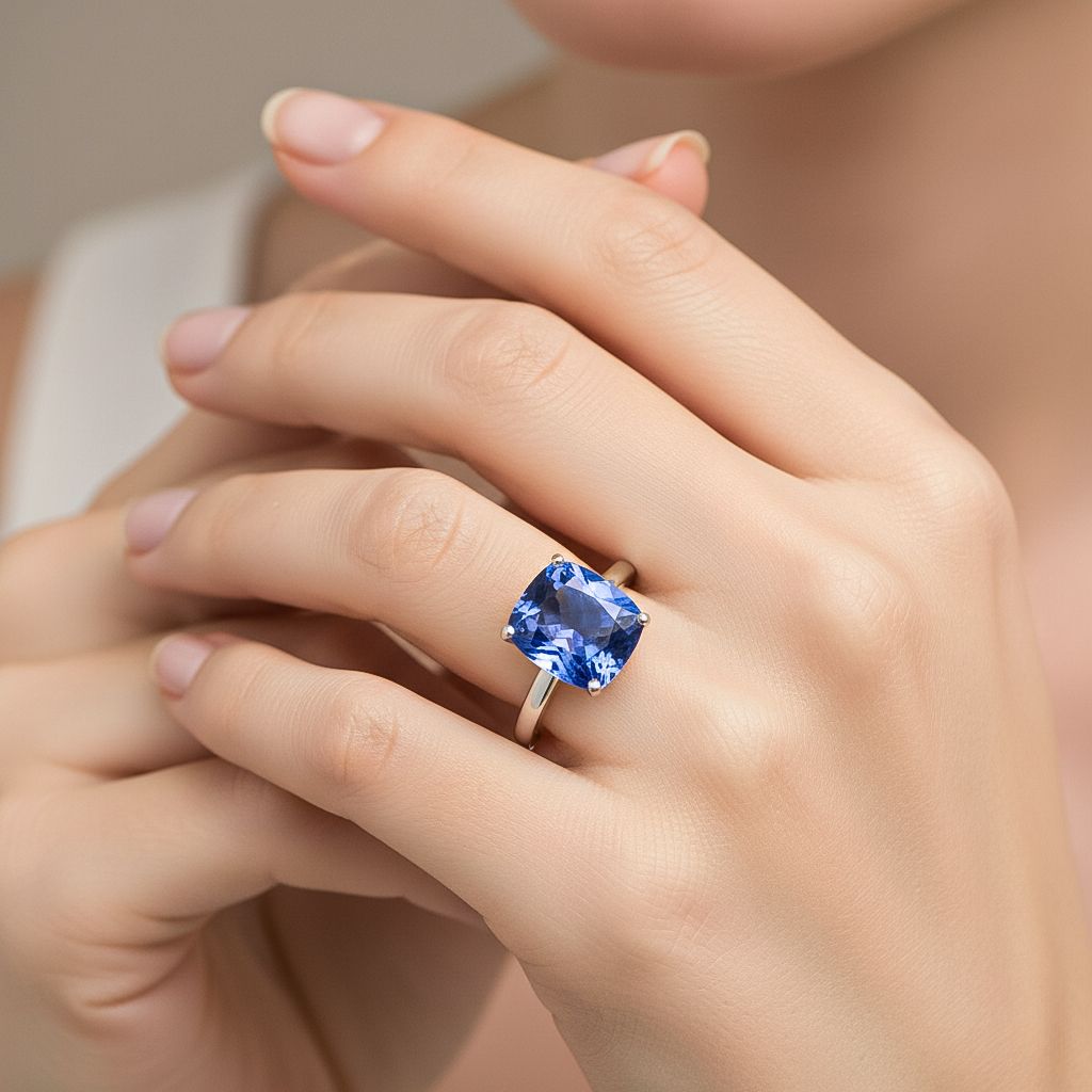 Rhapsody 4.54 Ct. AAAA Tanzanite Solitaire Ring in 950 Platinum 8292950 3