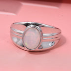 D'Joy Ethiopian Opal Solitaire Ring in Rhodium Overlay Sterling Silver 1.12 Ct._8293010_1