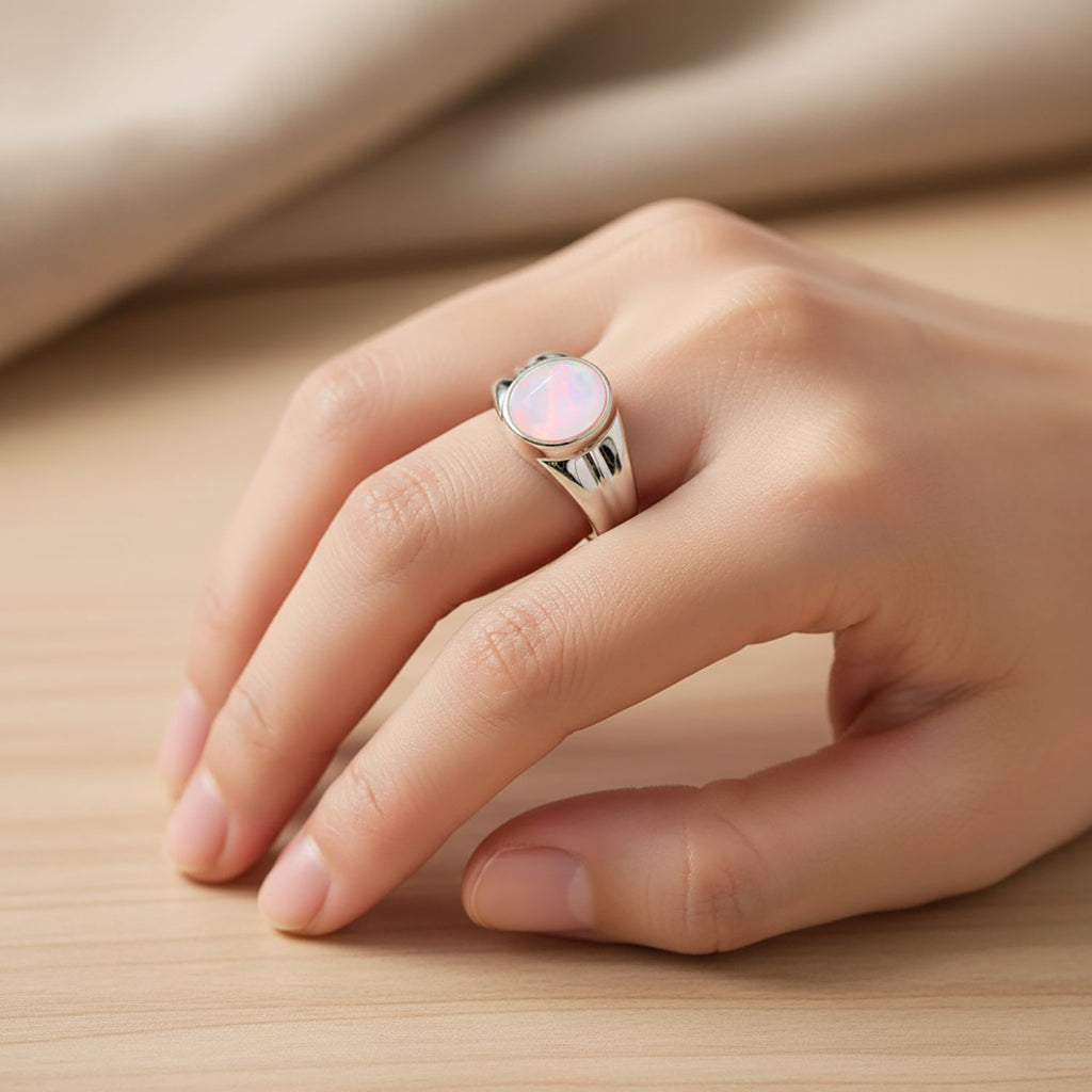 D'Joy Ethiopian Opal Solitaire Ring in Rhodium Overlay Sterling Silver 1.12 Ct._8293010_2