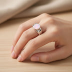 D'Joy Ethiopian Opal Solitaire Ring in Rhodium Overlay Sterling Silver 1.12 Ct._8293010_2