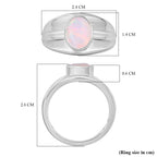 D'Joy Ethiopian Opal Solitaire Ring in Rhodium Overlay Sterling Silver 1.12 Ct._8293010_5