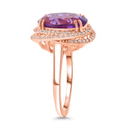 D'Joy Rose De France Amethyst & White Zircon Halo Ring in 18K Vermeil Rose Gold Plated Sterling Silver 6.34 Ct._8294244_3
