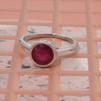 D'Joy African Ruby & Moissanite Ring in Rhodium Overlay Sterling Silver 2.23 Ct._8294475_1