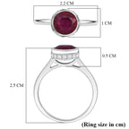 D'Joy African Ruby & Moissanite Ring in Rhodium Overlay Sterling Silver 2.23 Ct._8294475_5