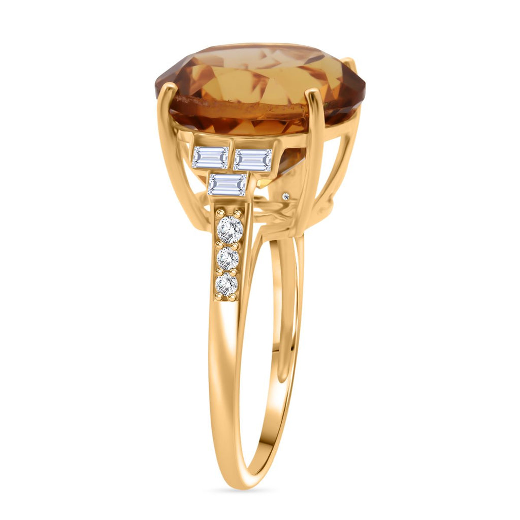 D'Joy Citrine & Moissanite Ring in 18K Vermeil Yellow Gold Plated Sterling Silver 10.31 Ct._8294706_3