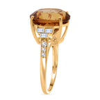 D'Joy Citrine & Moissanite Ring in 18K Vermeil Yellow Gold Plated Sterling Silver 10.31 Ct._8294706_3