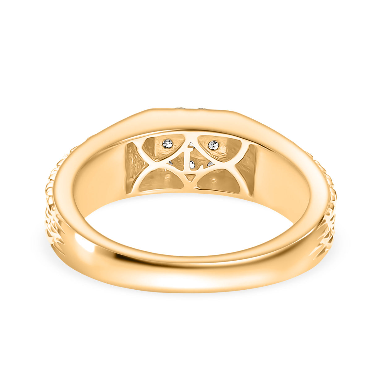 LUXURIANT Lab Grown Diamond Cluster Ring in 18K Vermeil Yellow Gold Plated Sterling Silver 8294761 5