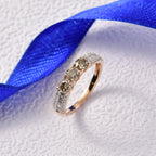 9K Rose Gold SGL Certified Natural Champagne Diamond & White Diamond Ring 1.01 Ct._8294910_1