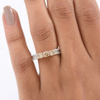 9K Rose Gold SGL Certified Natural Champagne Diamond & White Diamond Ring 1.01 Ct._8294910_2
