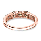 9K Rose Gold SGL Certified Natural Champagne Diamond & White Diamond Ring 1.01 Ct._8294910_4