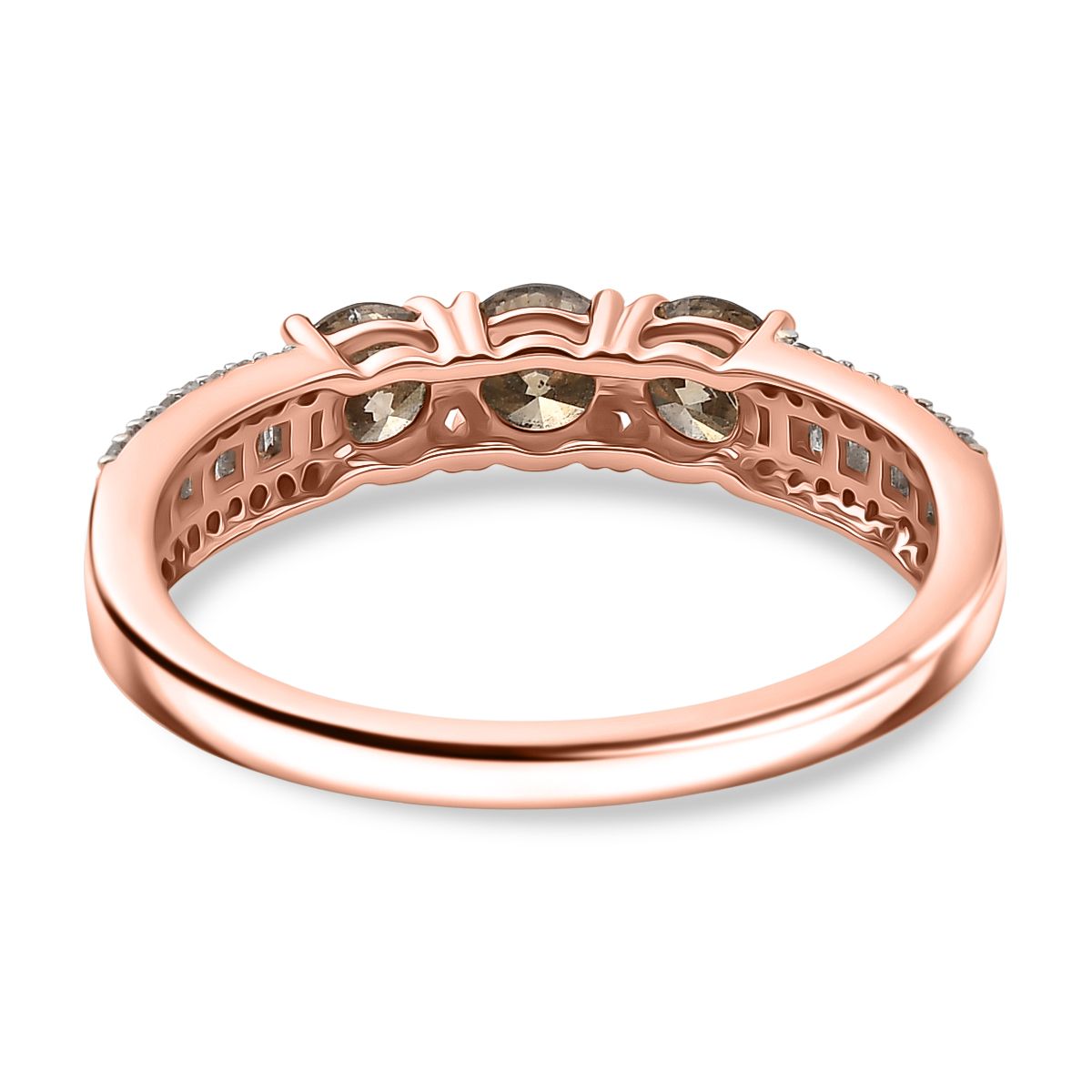 9K Rose Gold SGL Certified Natural Champagne Diamond &amp; White Diamond Ring 1.01 Ct. 8294910 5