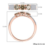 9K Rose Gold SGL Certified Natural Champagne Diamond & White Diamond Ring 1.01 Ct._8294910_5