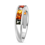 D'Joy Multi Sapphire Ring in Rhodium Overlay Sterling Silver 1.88 Ct._8295017_3