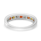 D'Joy Multi Sapphire Ring in Rhodium Overlay Sterling Silver 1.88 Ct._8295017_4
