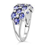 D'Joy - Tanzanite & White Zircon Ring in Rhodium Overlay Sterling Silver 2.43 Ct._8295052_5