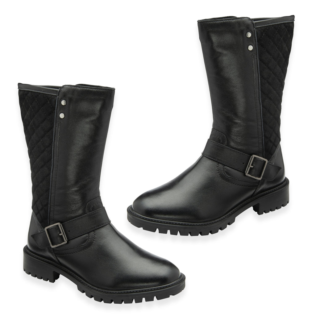 Ravel Leather Forbes Mid Calf Boots (Size 6) - Black_8295923