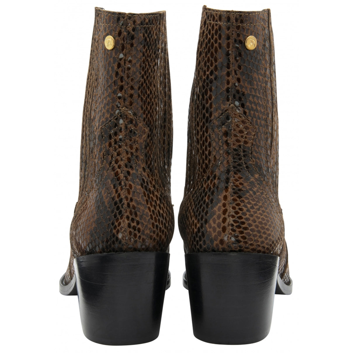Ravel Langton Snake-Print Leather Ankle Boots (Size - 5) - Tan 8295978 4