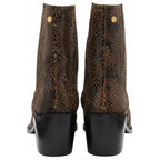 Ravel Langton Snake-Print Leather Ankle Boots