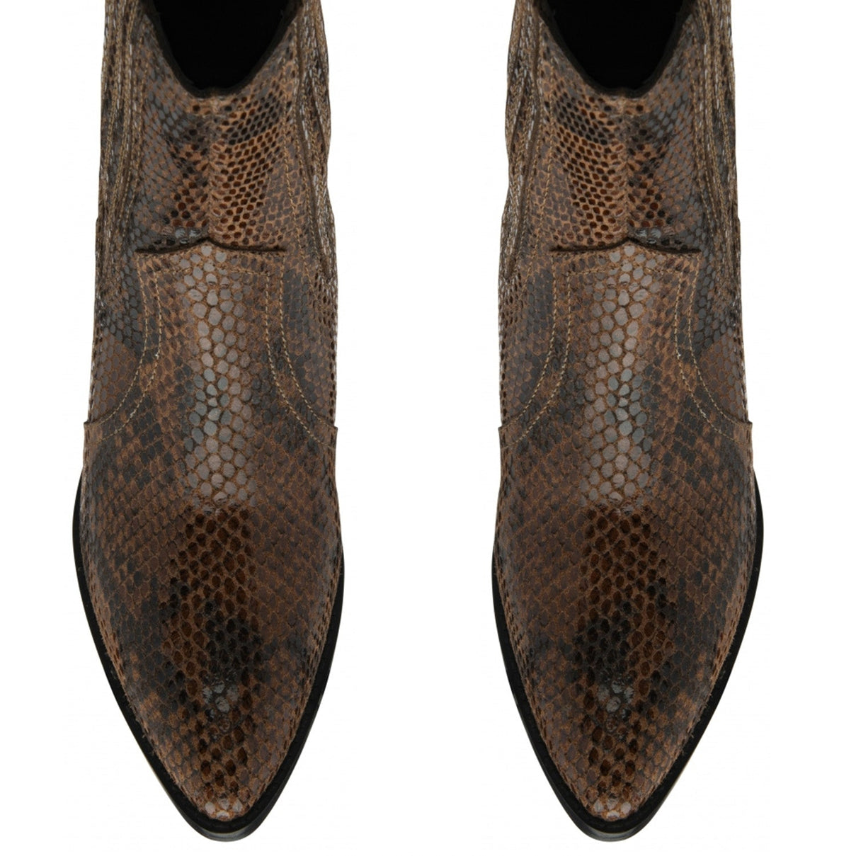 Ravel Langton Snake-Print Leather Ankle Boots (Size - 7) - Tan V32354624 3