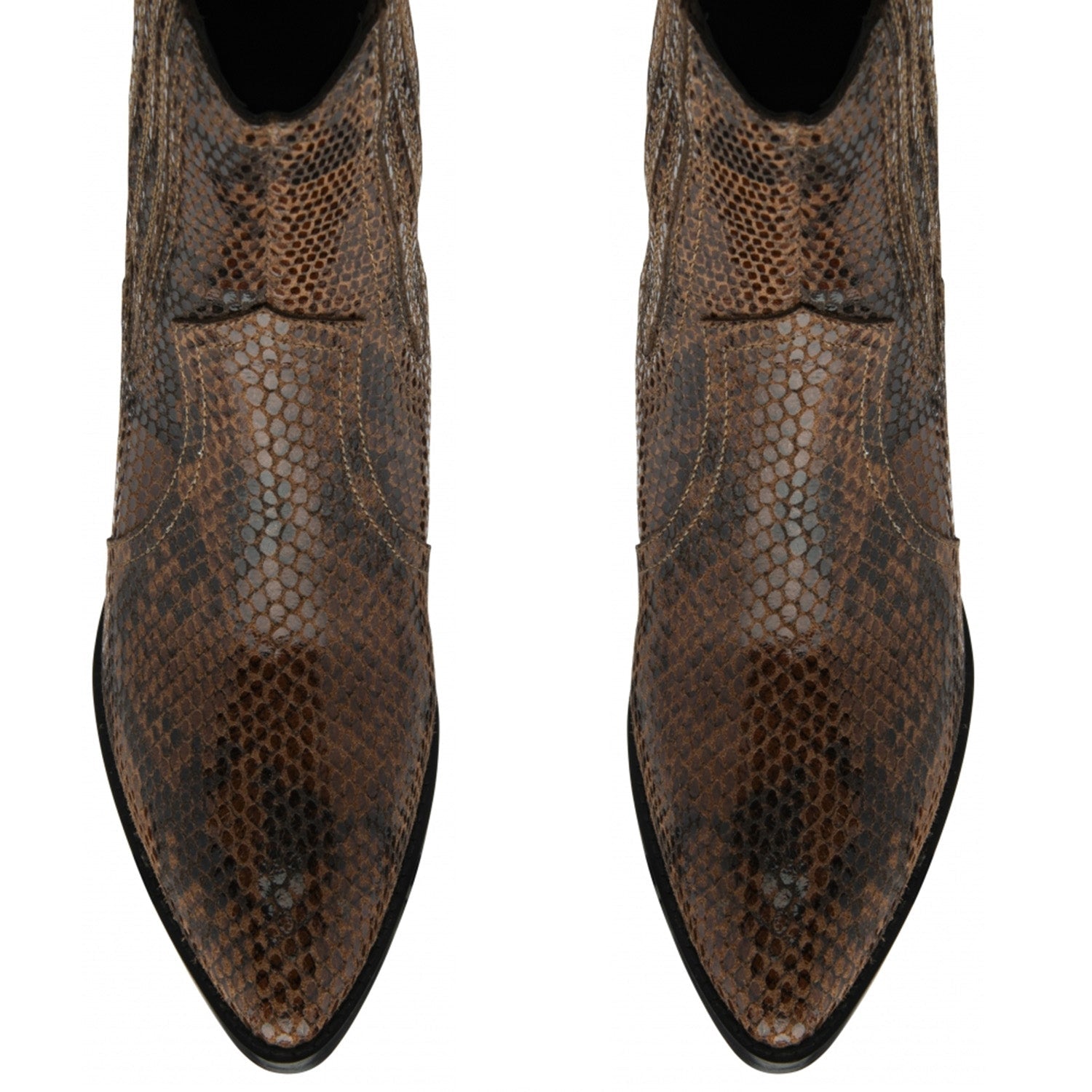 Ravel Langton Snake-Print Leather Ankle Boots (Size - 7) - Tan V32354624 3
