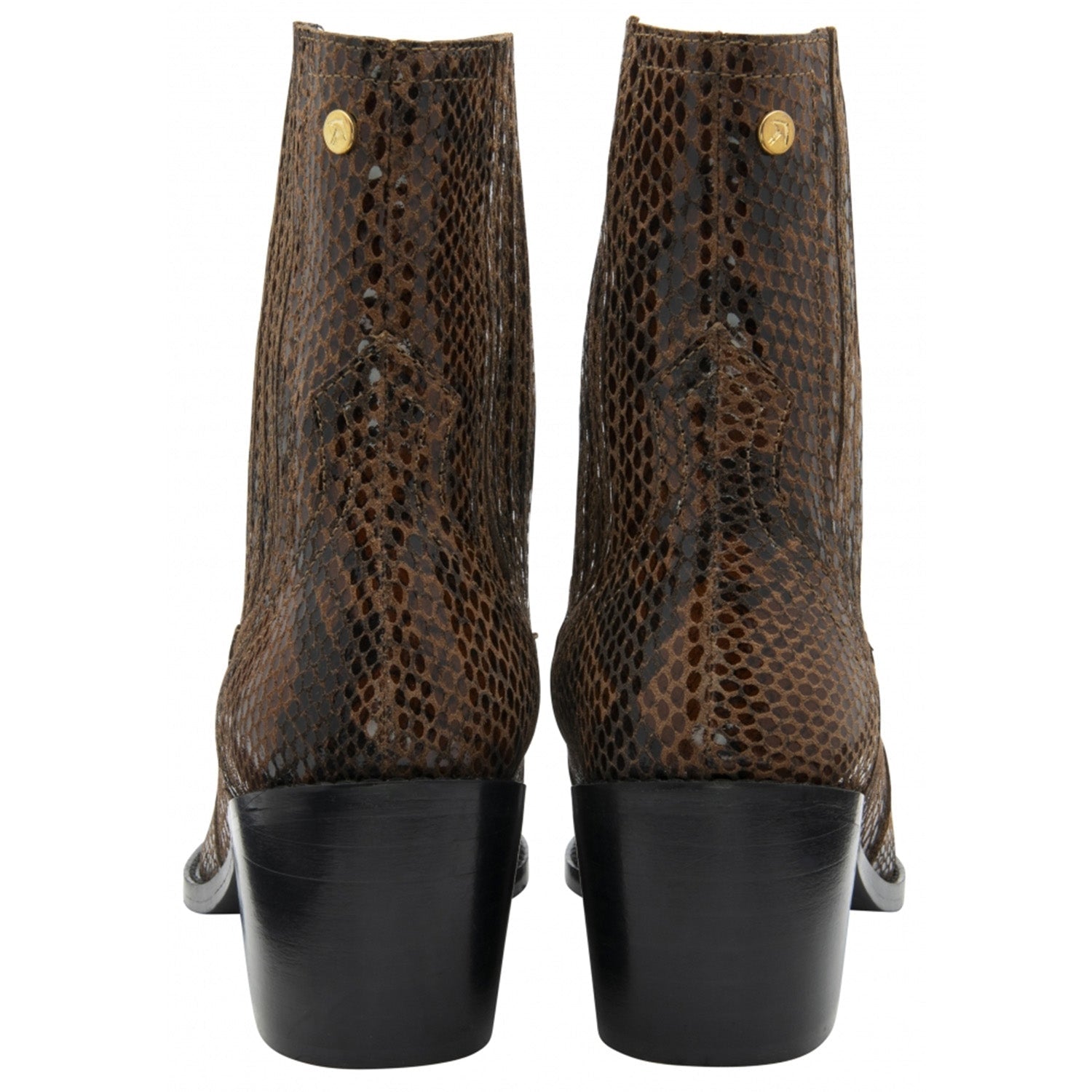 Ravel Langton Snake-Print Leather Ankle Boots (Size - 7) - Tan V32366759 4