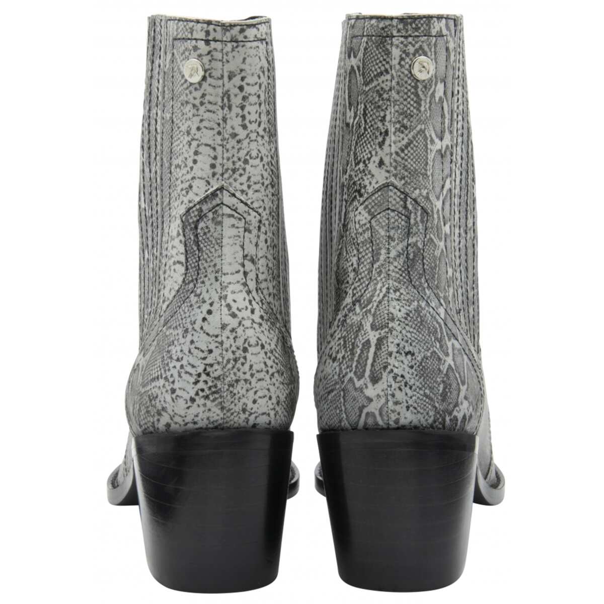 Ravel Langton Snake-Print Leather Ankle Boots (Size - 6) - Grey V32516444 2