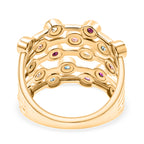 D'Joy - Multi Sapphire Bubble Ring in 18K Vermeil Yellow Gold Plated Sterling Silver 1.90 Ct._8296087_4