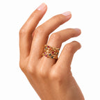 D'Joy - Multi Sapphire Bubble Ring in 18K Vermeil Yellow Gold Plated Sterling Silver 1.90 Ct._8296087_5