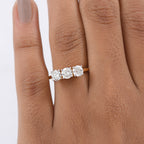 Luxuriant - Lab Grown Diamond (SI/G-H) Trilogy Ring in 18K Vermeil Yellow Gold Plated Sterling Silver 1.50 Ct._8296137_2
