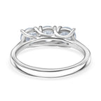 Luxuriant - Lab Grown Diamond (SI/G-H) Trilogy Ring in Rhodium Overlay Sterling Silver 1.50 Ct._8296143_4
