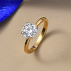Luxuriant SI-G/H Lab Grown Diamond Solitaire Ring in 18K Vermeil Yellow Gold Plated Sterling Silver 1.52 Ct_8296154_1