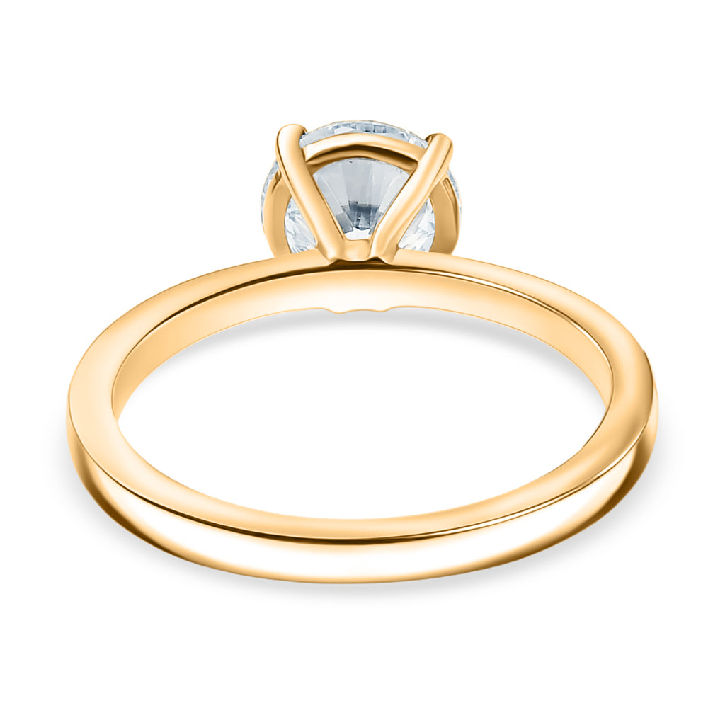 Luxuriant SI-G/H Lab Grown Diamond Solitaire Ring in 18K Vermeil Yellow Gold Plated Sterling Silver 1.52 Ct_8296154_4