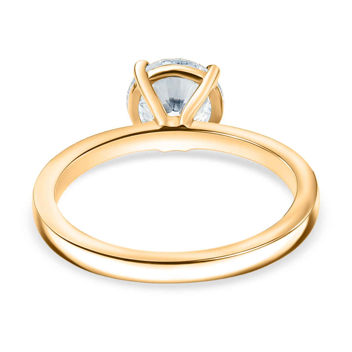 LUXURIANT 1.5 Ct. Lab Grown Diamond Solitaire Ring in 18K Vermeil Yellow Gold Plated Sterling Silver 8296154 5