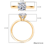 Luxuriant SI-G/H Lab Grown Diamond Solitaire Ring in 18K Vermeil Yellow Gold Plated Sterling Silver 1.52 Ct_8296154_5