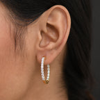 Luxuriant - Lab Grown Diamond (SI/G-H) Full Hoop Earring in 18K Vermeil Yellow Gold Plated Sterling Silver 2.00 Ct_8296184_2