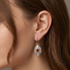 D'Joy - Tangerine Kyanite & White Zircon Lever Back Earring in Rhodium Overlay Sterling Silver 8.35 Ct._8296275_1
