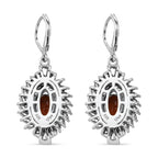D'Joy - Tangerine Kyanite & White Zircon Lever Back Earring in Rhodium Overlay Sterling Silver 8.35 Ct._8296275_3